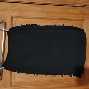 Elegant Black Shirt with Silver Accents